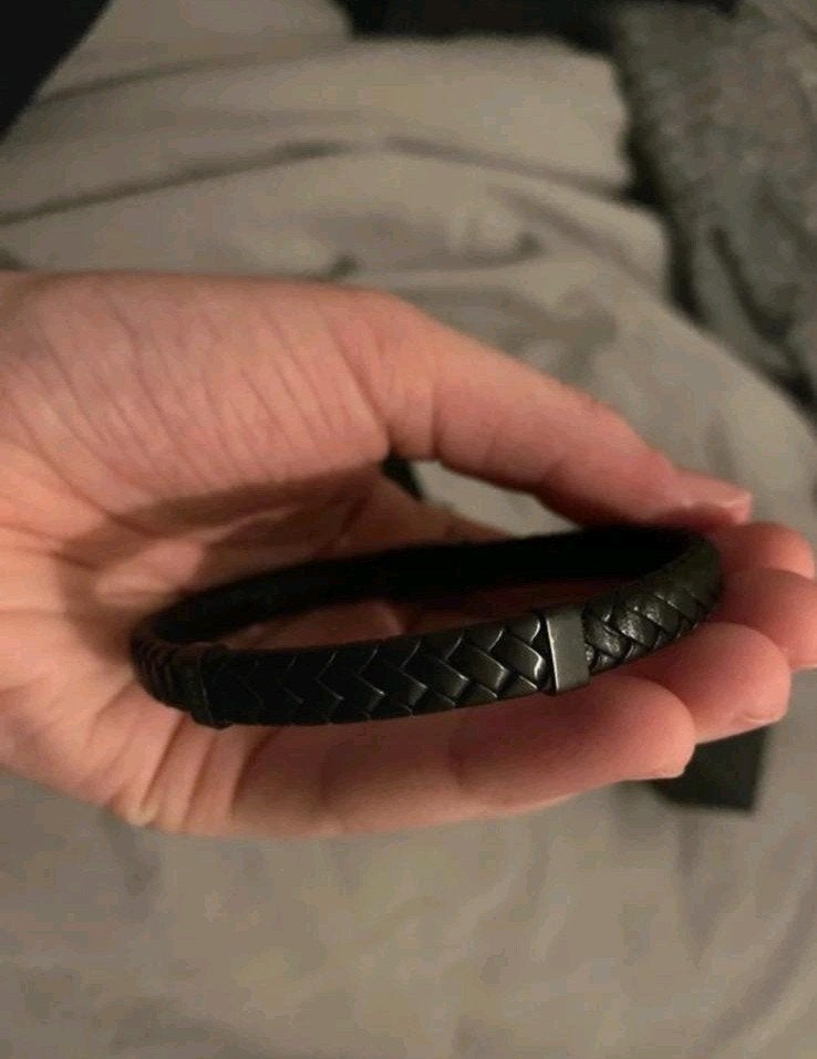 Hugo Boss heren armband, Ophalen of Verzenden, Nieuw, Zwart, Overige materialen