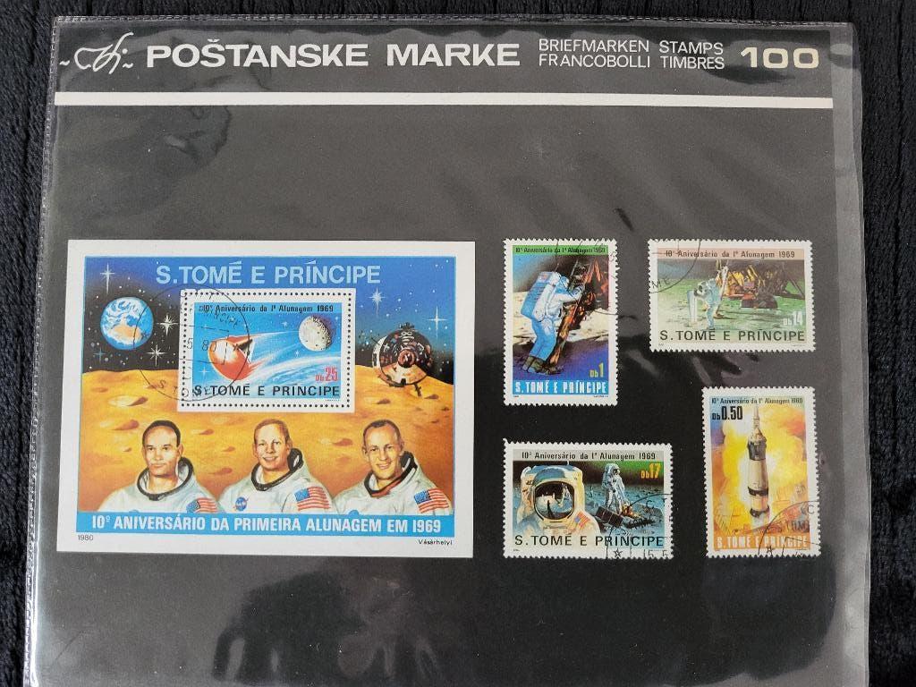 Postzegelvel (Afrika), ruimtevaart, maanlanding, Verzenden, Overige landen, Postfris