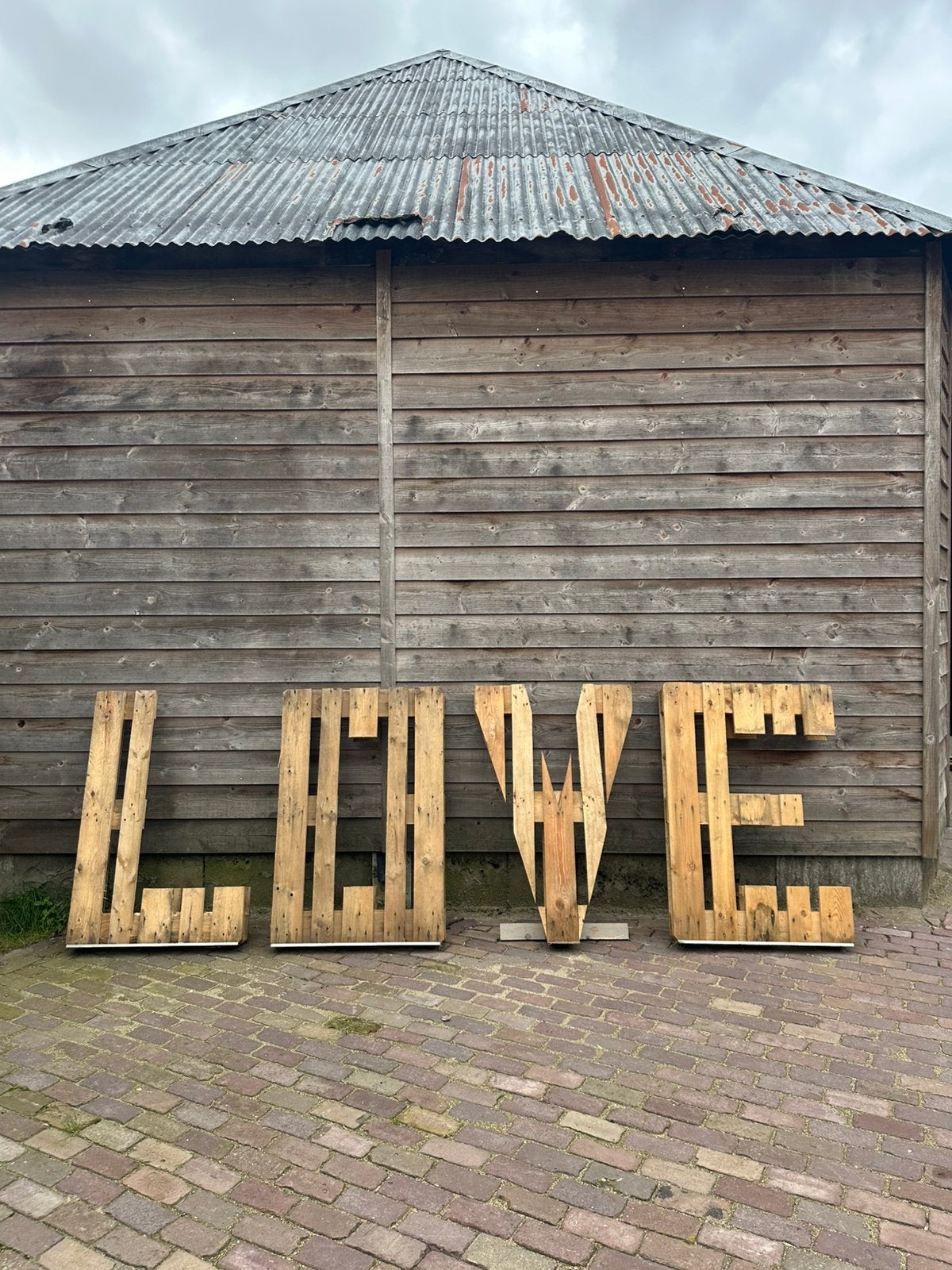 LOVE (pallet)letters voor bruiloft/feest, Ophalen, Zo goed als nieuw, Versiering, Geboorte of Huwelijk