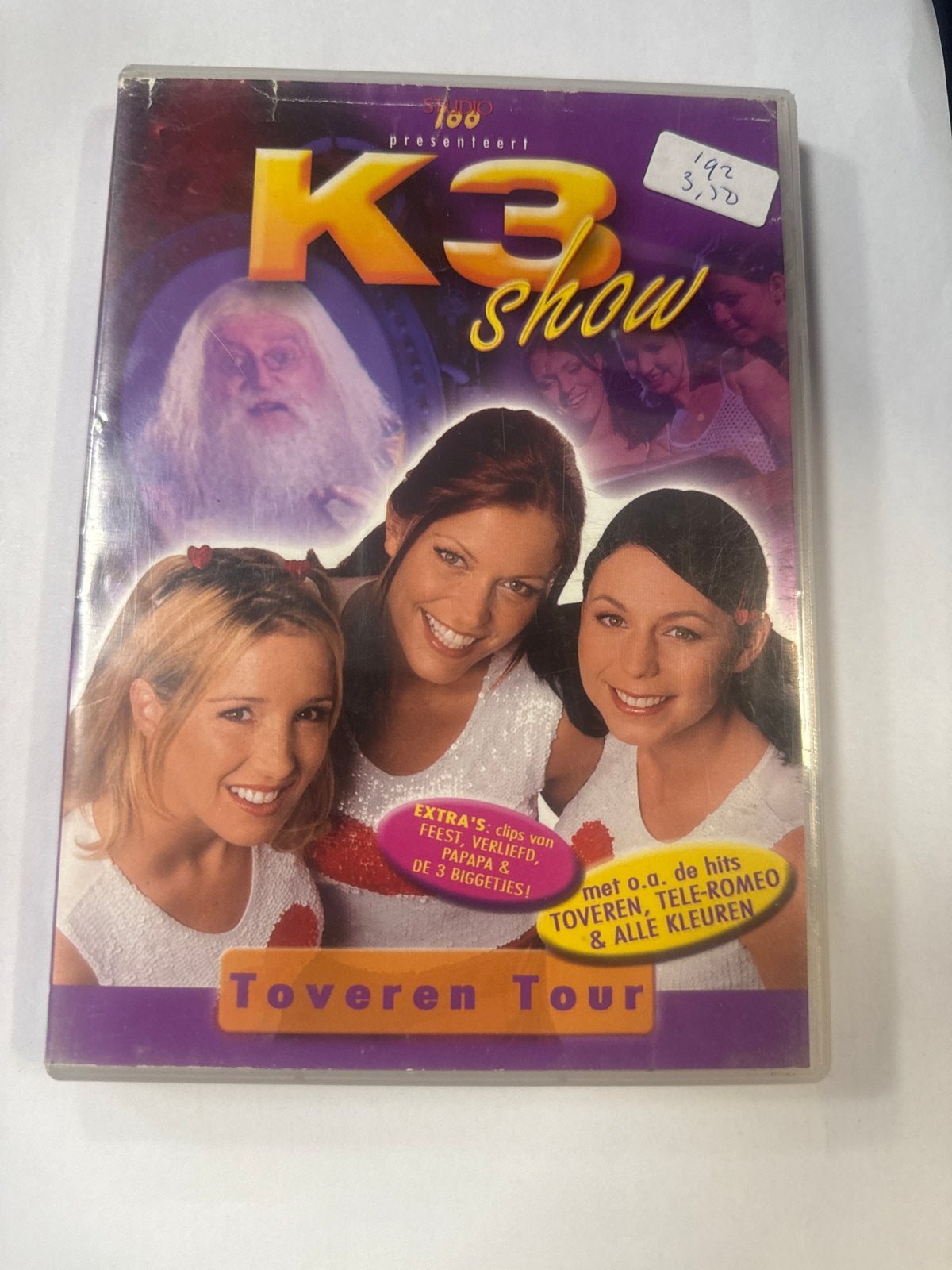 K3 Show Toveren Tour DVD - Met extra's!, Show, Gebruikt, Alle leeftijden, Familie