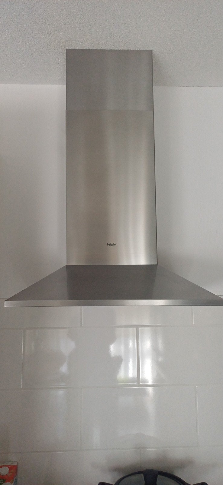 Pelgrim Wandschouwkap 60cm Recirculatie, Witgoed en Apparatuur, Afzuigkappen, Ophalen, Wandschouwkap, Motor, Zo goed als nieuw
