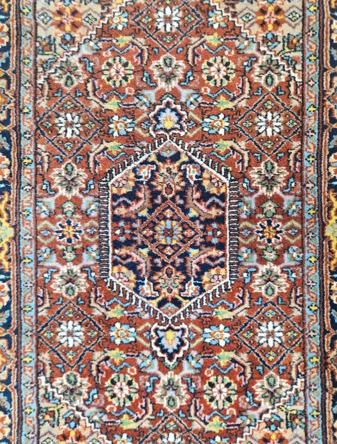 Handgeknoopt oosters wol Bidjar tapijt medallion 78x127cm, Huis en Inrichting, 100 tot 150 cm, Www.hypepopup.nl, Zo goed als nieuw