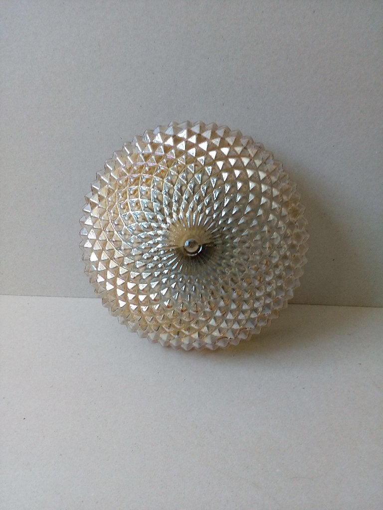 Vintage plafond/wandlamp, Huis en Inrichting, Meerkleurig, Zo goed als nieuw, Glas, 20 cm