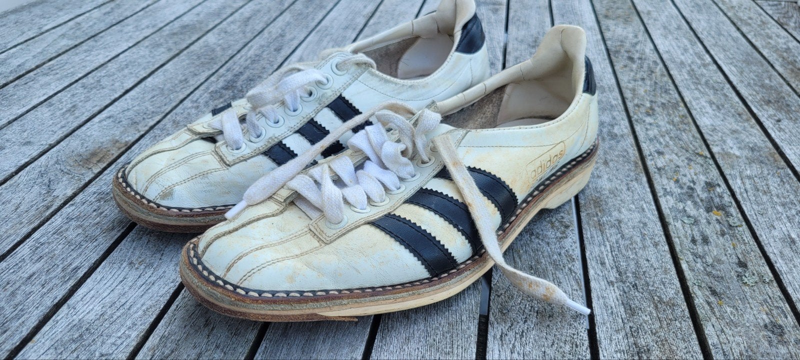 Vintage Adidas Bowling Schoenen, Adidas, Ophalen of Verzenden, Gedragen, Wit