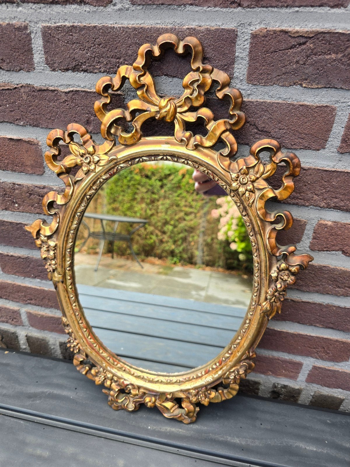 spiegel goudkleurig, Antiek en Kunst, Ophalen