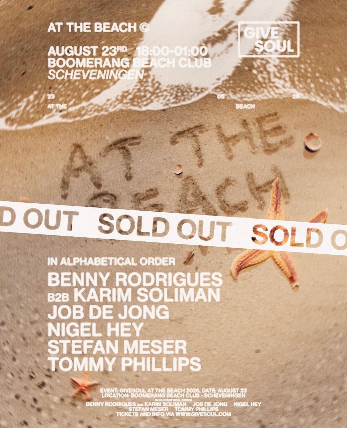 Give soul at the beach zondag 23 augustus 4 tickets, Twee personen