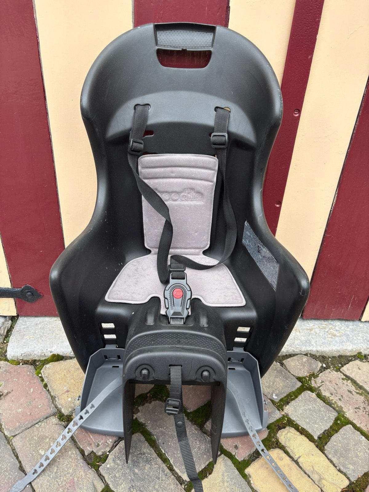 Polisport Boodie Achterzitje - Zwart/Grijs, Ophalen, Achterzitje, 9 t/m 18 kg, Gebruikt