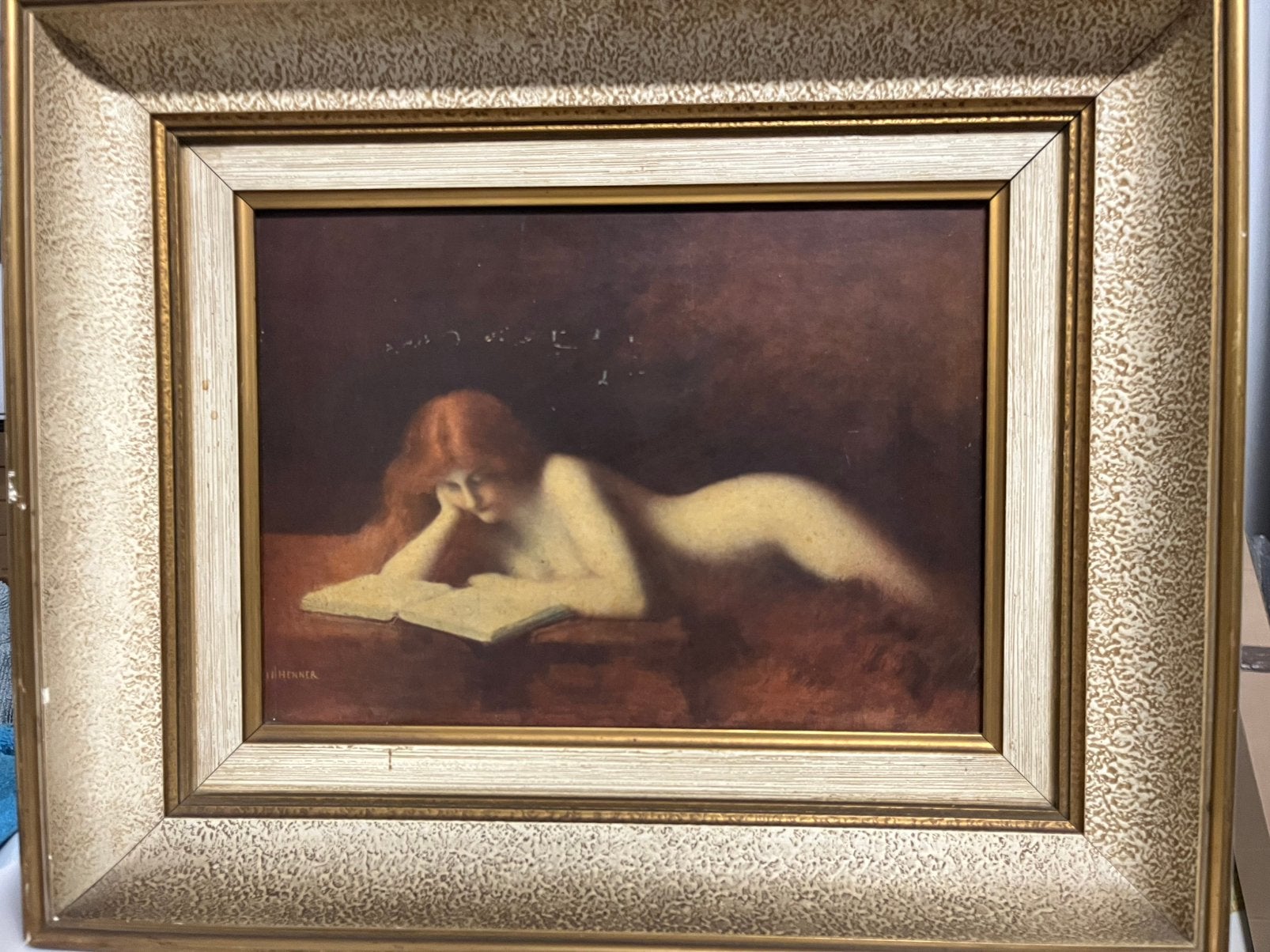Vintage Henner kunstdruk – Maison Dutron Liège, Ophalen of Verzenden