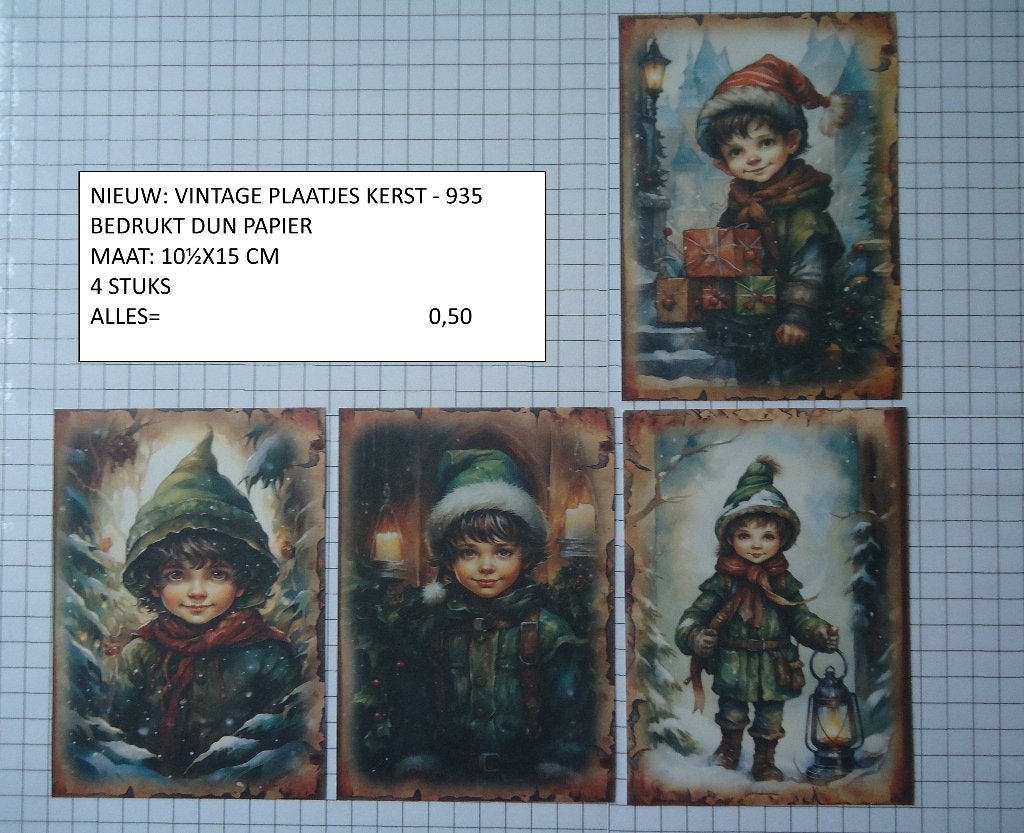 ❤️❤️vintage plaatjes kerst 935 ( alleen verzenden, Ophalen, Nieuw, Kerst, Knipvel