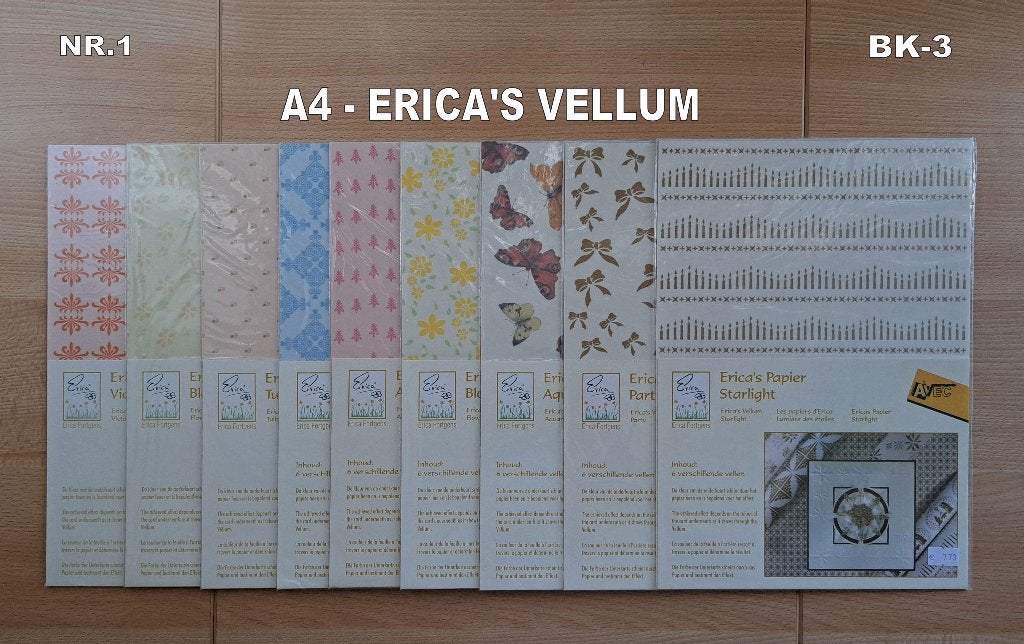 nr.1...A4 ERICA'S VELLUM PAPIER VOOR KAARTEN MAKEN, Ophalen of Verzenden, Nieuw, Overige thema's, Overige typen