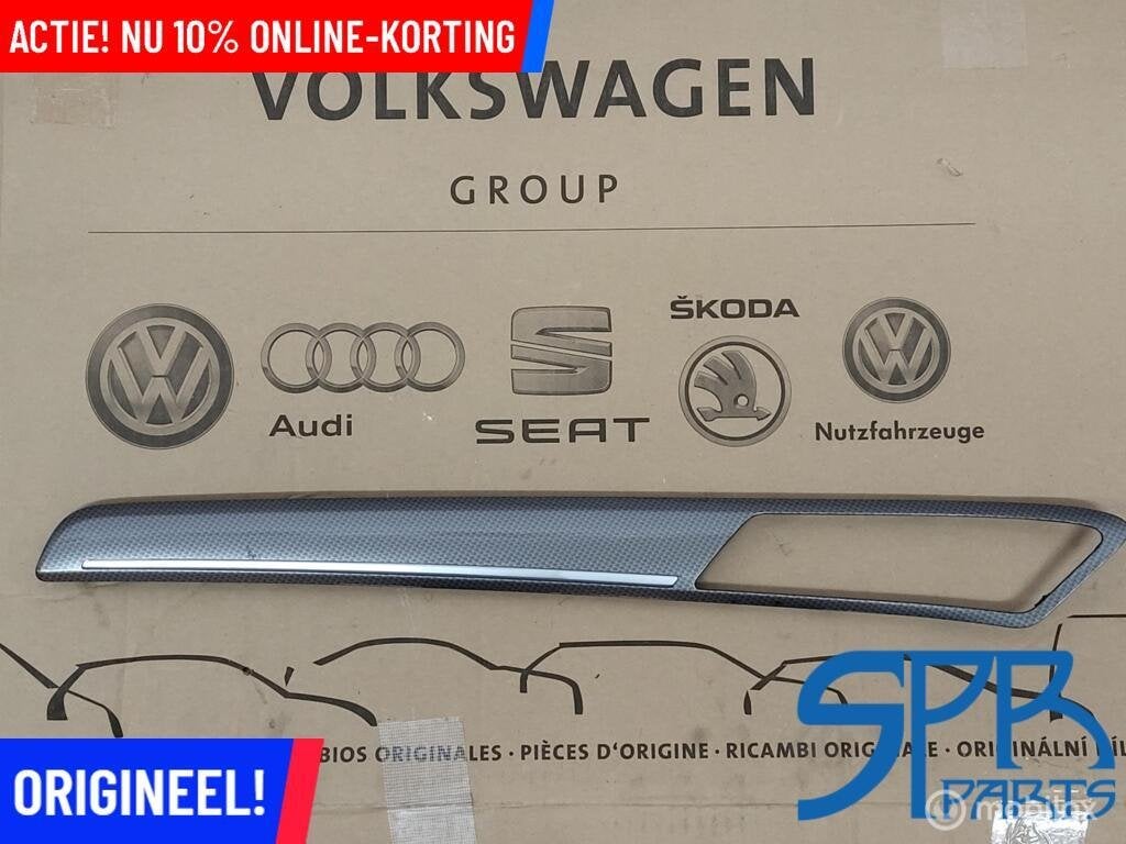 Interieurlijst VW GOLF 7 VII grijs LINKSVOOR DEUR 5G4858065B, Gebruikt, Volkswagen, Ophalen of Verzenden, Volkswagen