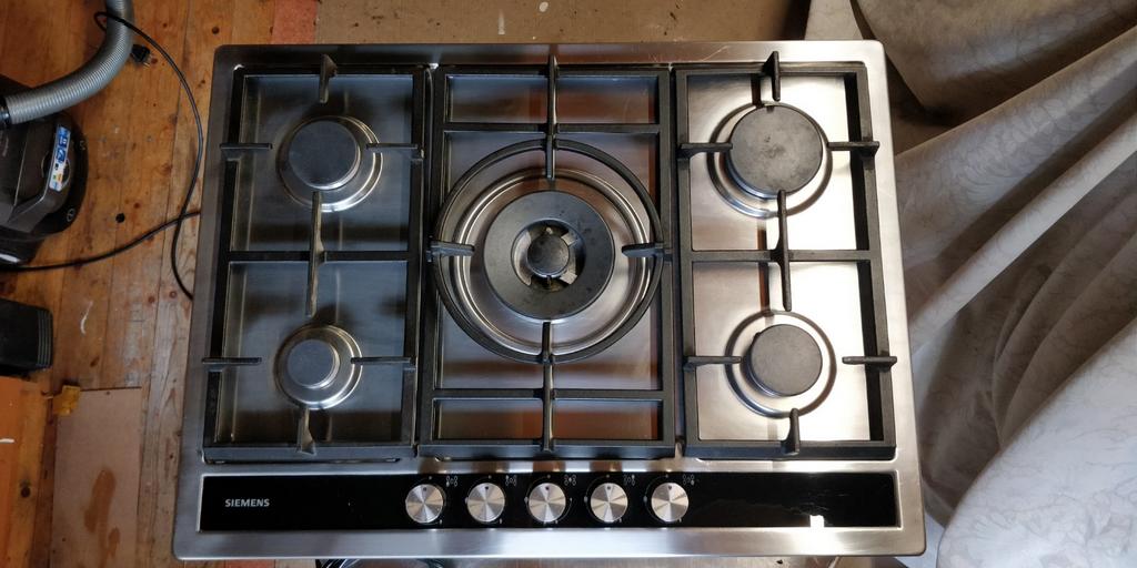 Kookplaat met wokbrander Siemens, Witgoed en Apparatuur, Ophalen, Gebruikt, Inbouw, Gas