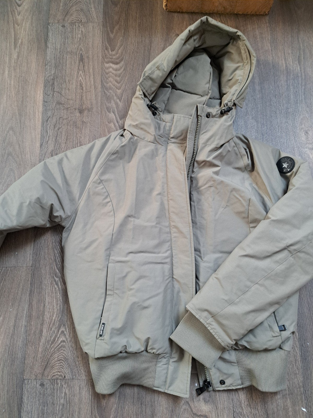 Airforce bomber winterjas XL, Airforce, Beige, Maat 46/48 (XL) of groter, Ophalen of Verzenden