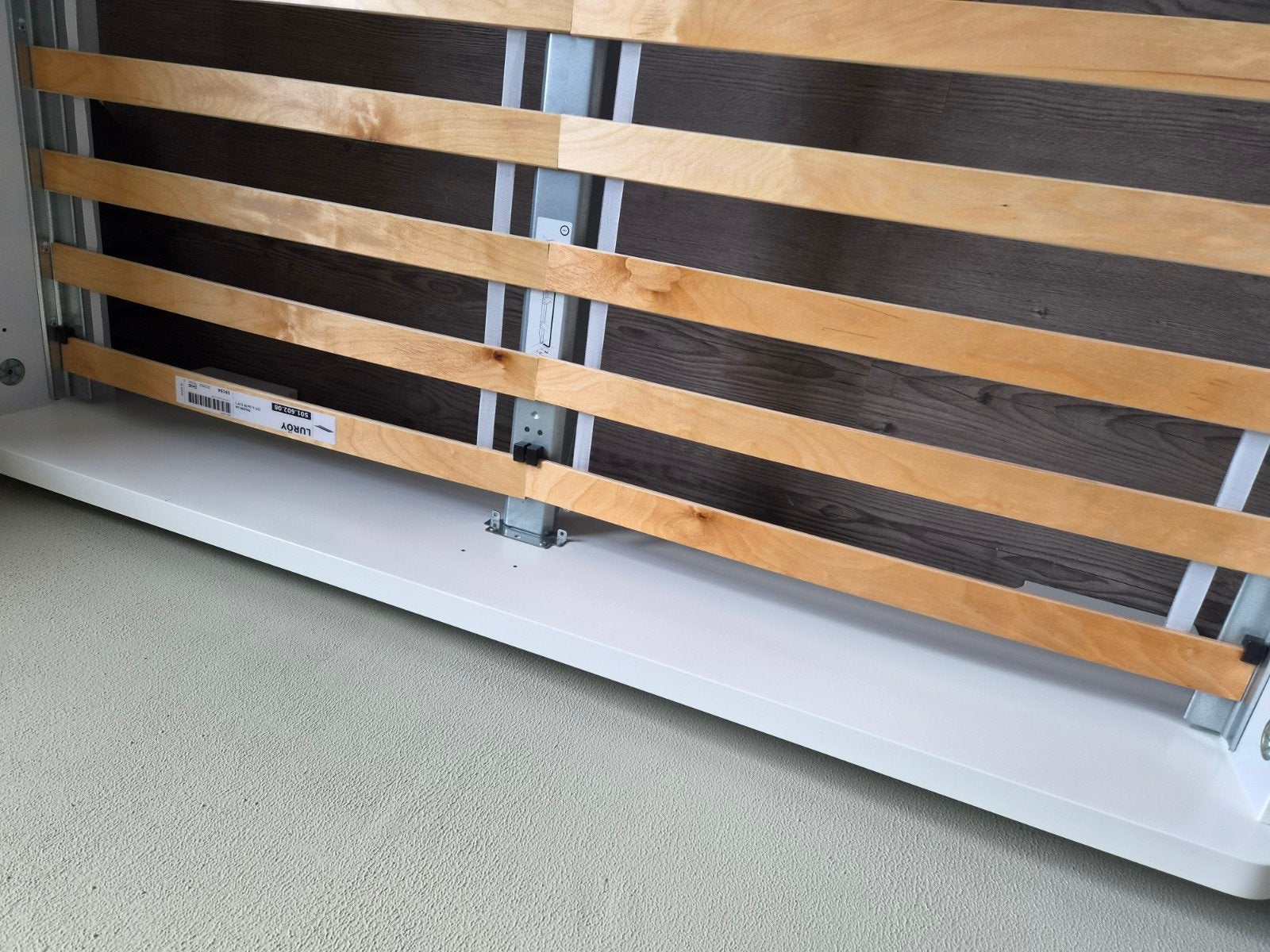 Ikea bed 140x200 met lattenbodem, Ophalen, Gebruikt, Wit, Tweepersoons