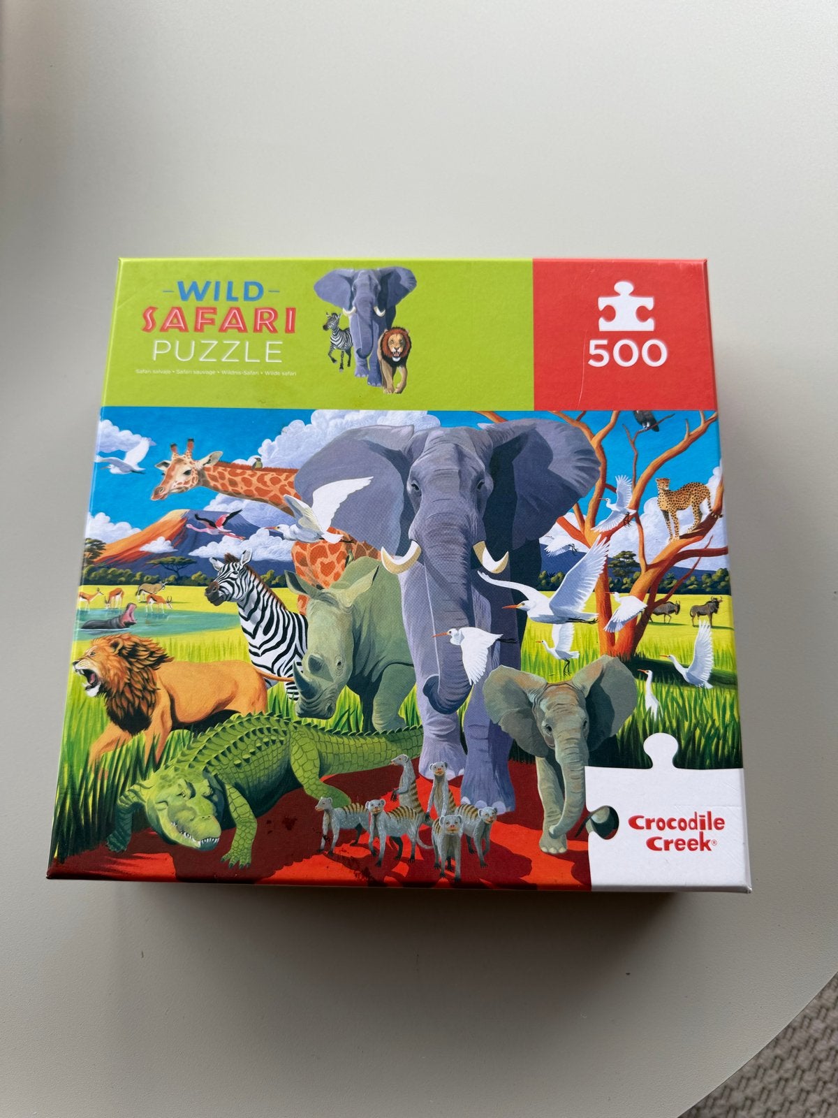 Wild Safari Puzzel 500 stukjes - Crocodile Creek, Ophalen of Verzenden, Meer dan 50 stukjes, Zo goed als nieuw, 6 jaar of ouder