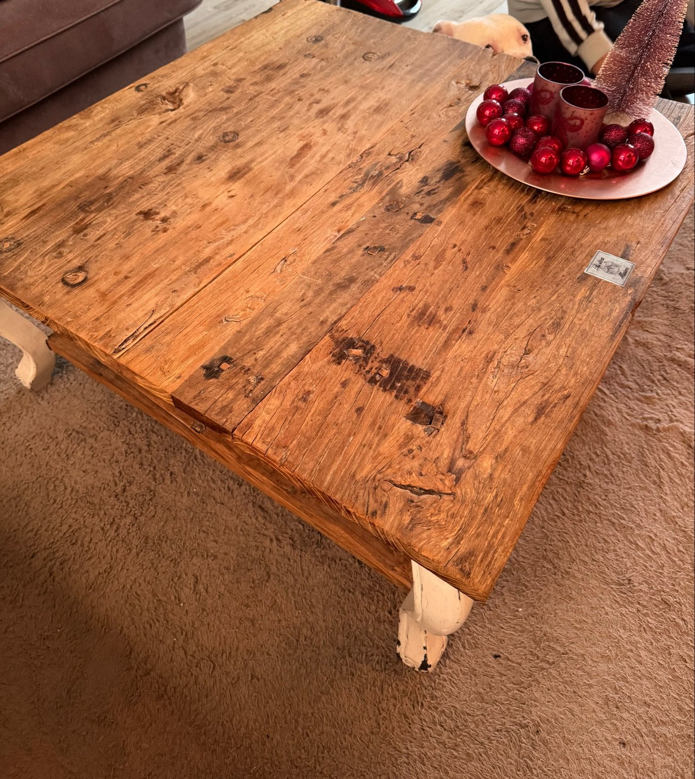 Riviera Maison Salontafel Driftwood, Ophalen, Gebruikt, Vierkant, 50 tot 100 cm