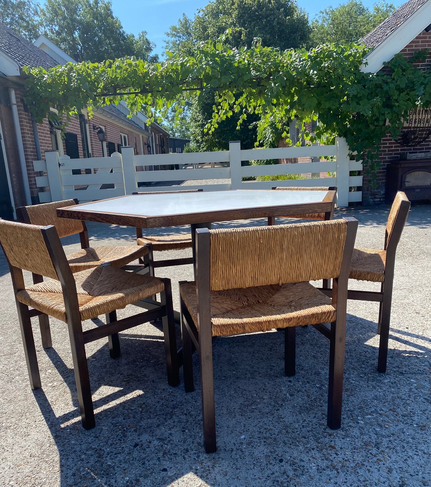 6 Vintage Martin Visser eetkamerstoelen.SE82, Ophalen, Gebruikt, 4 tot 6 stoelen