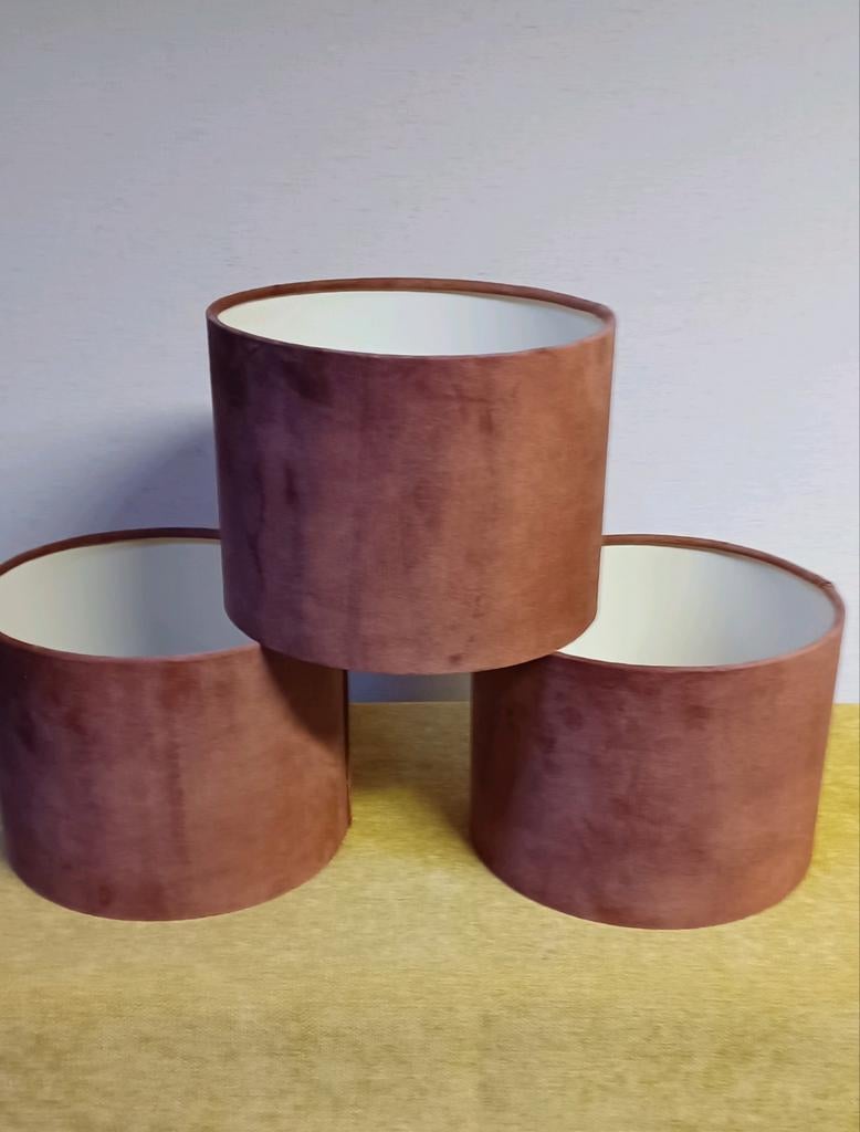 3 lampenkappen roest kleur, Ophalen, Nieuw, Rond, Minder dan 25 cm