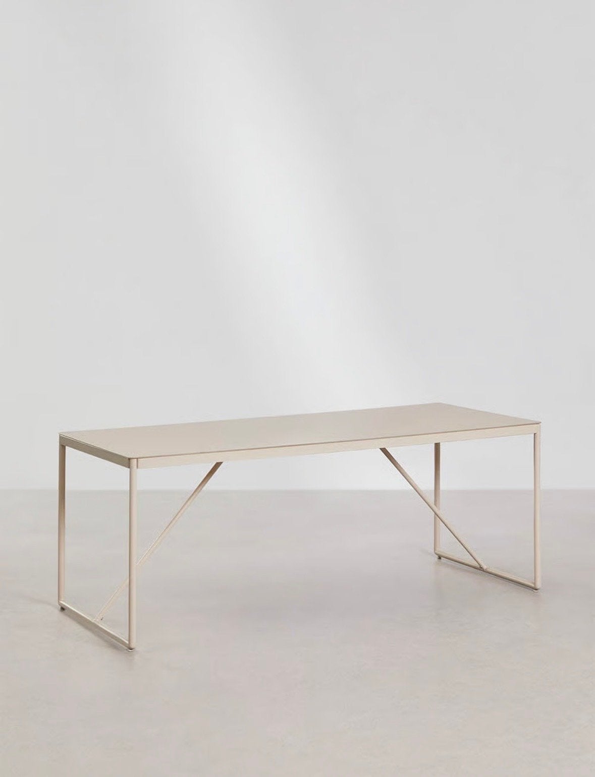 Melida Rectangular dining table 185x85 cm in steel Melida, Ophalen, 100 tot 150 cm, 50 tot 100 cm, Zo goed als nieuw