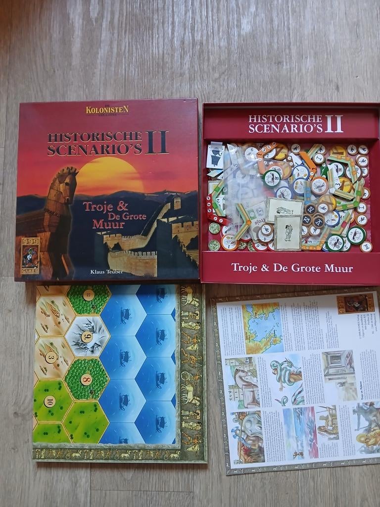 Kolonisten Historische Scenario's II: Troje & De Grote Muur, Hobby en Vrije tijd, Gezelschapsspellen | Bordspellen, Drie of vier spelers