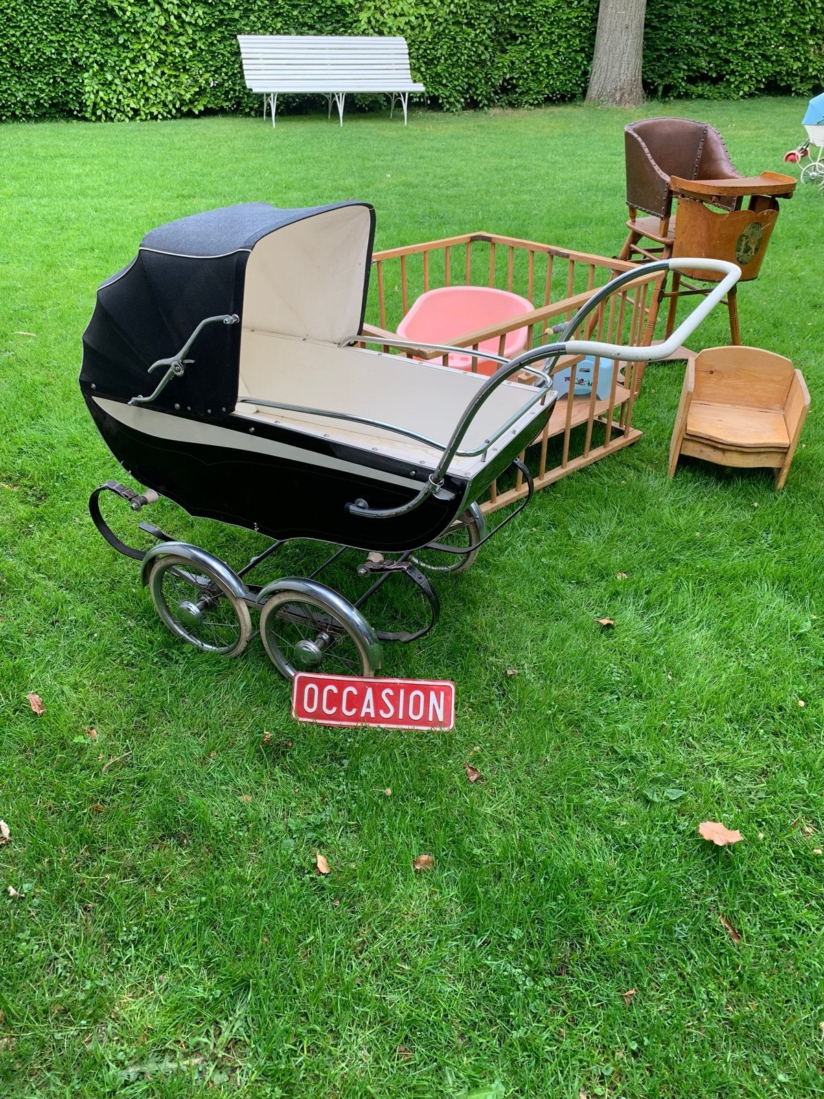 Vintage Jaren '50 Kinderwagen - Klassiek Design, Gebruikt, Met reiswieg, Ophalen, Kinderwagen
