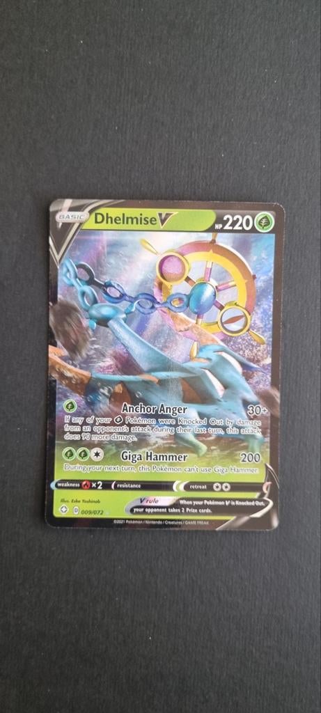 Dhelmise V 009/072 - Shining Fates - Pokémon Kaart, Ophalen of Verzenden, Zo goed als nieuw, Losse kaart, Foil