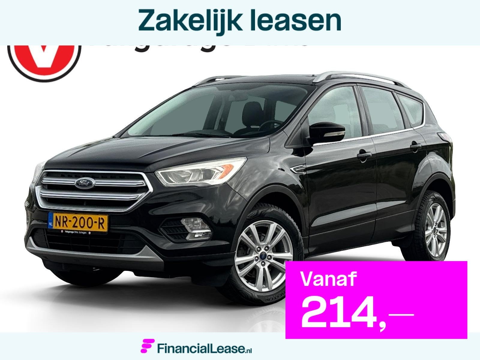 Ford Kuga 1.5 Ultimate ✅ Navi ✅ CarPlay ✅ Trekhaak, Stof, Euro 6, 4 cilinders, Zwart