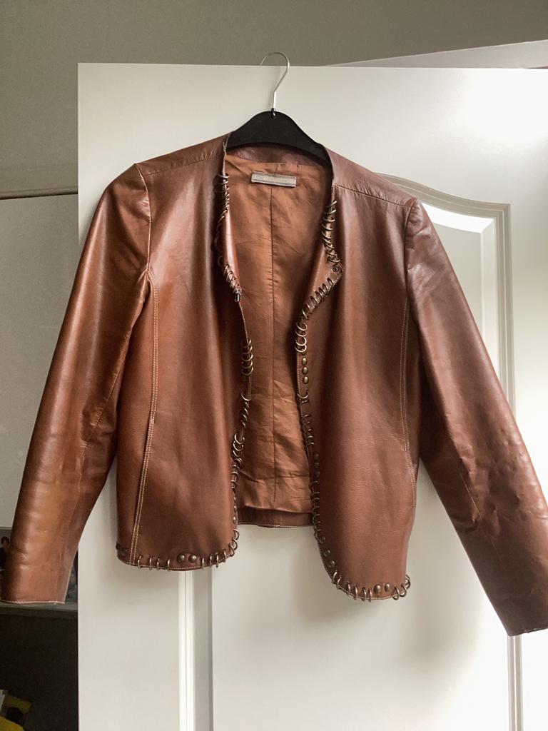 Prachtig Zucchero Itaiaans leren jasje 38, Kleding | Dames, Maat 38/40 (M), Bruin, Ophalen of Verzenden, Zo goed als nieuw