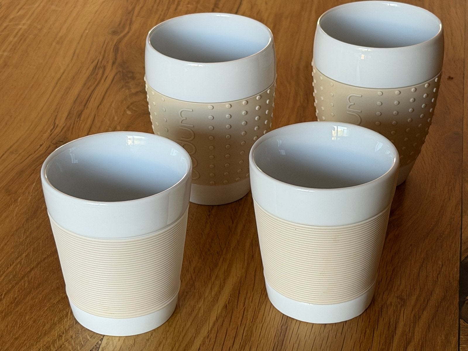 Bodum Pavina mokken, 2x 10cm, 2x 12cm, Ophalen, Bodum, Zo goed als nieuw, Wit