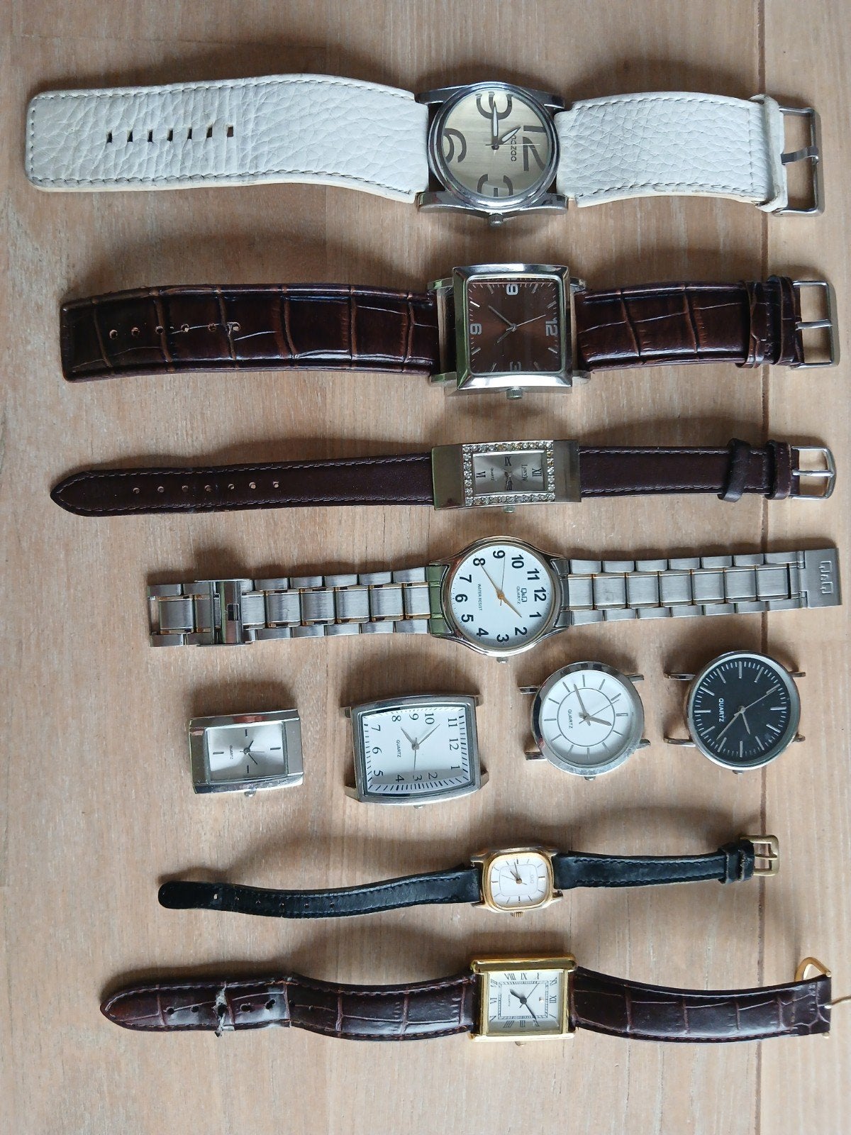 lot van 10 horloges, Ophalen of Verzenden, Gebruikt, Leer, Overige merken