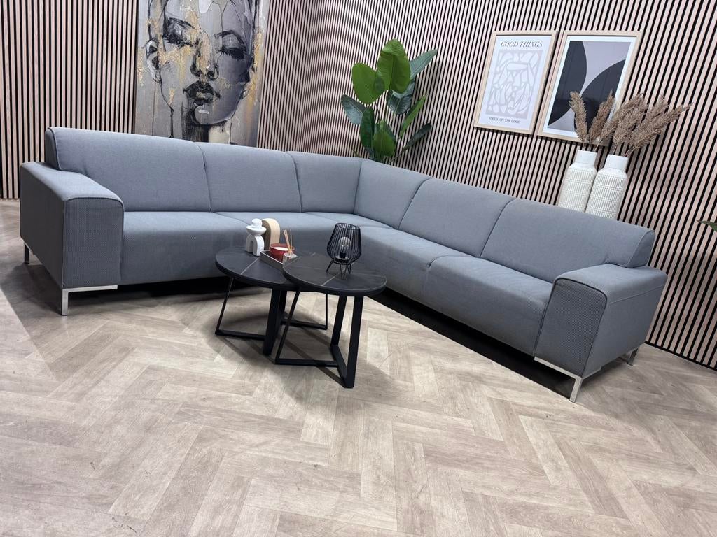 ZGAN INhouse Moderne Hoekbank - Grijs - 270x270, Huis en Inrichting, Banken | Bankstellen, 250 tot 300 cm, -, -, Groot Modern tijdloos design hoekbank grijs slijtvast