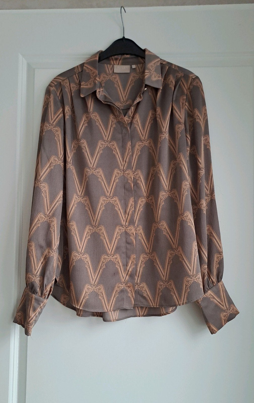Josh V Dames Blouse Maat L - Stijlvol Patroon, Kleding | Dames, Blouses en Tunieken, Bruin, Maat 42/44 (L), Ophalen of Verzenden