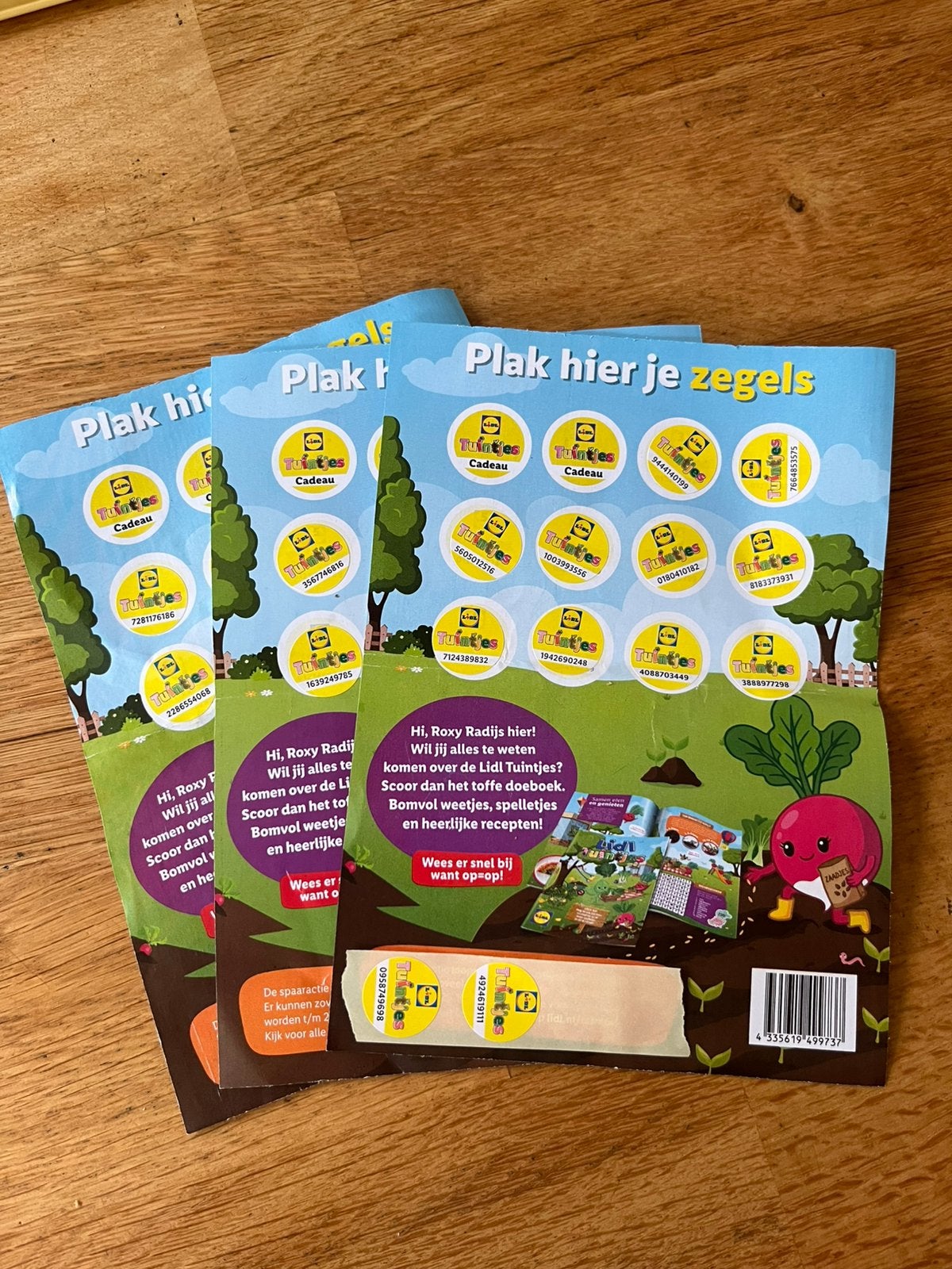 Drie volle spaarkaarten voor de lidl tuintjes, Ophalen, Winkel, Super of Benzinepomp, Volle spaarkaart