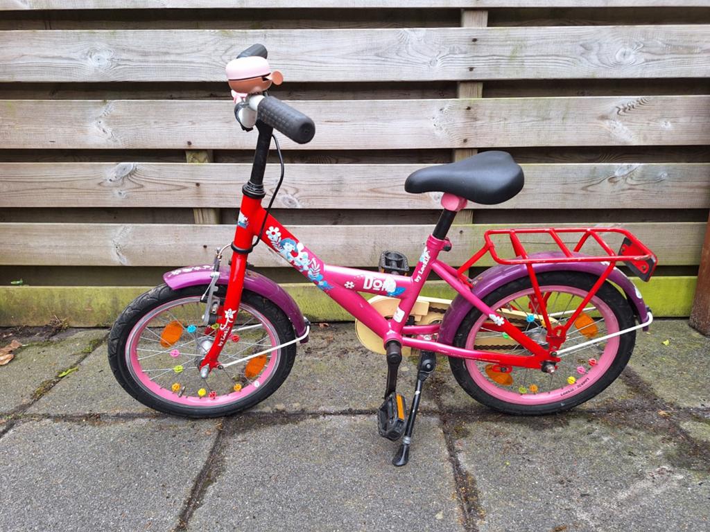 Fiets 16 inch Loekie, Fietsen en Brommers, Fietsen | Kinderfietsjes, Ophalen, Terugtraprem, 16 tot 20 inch, Loekie