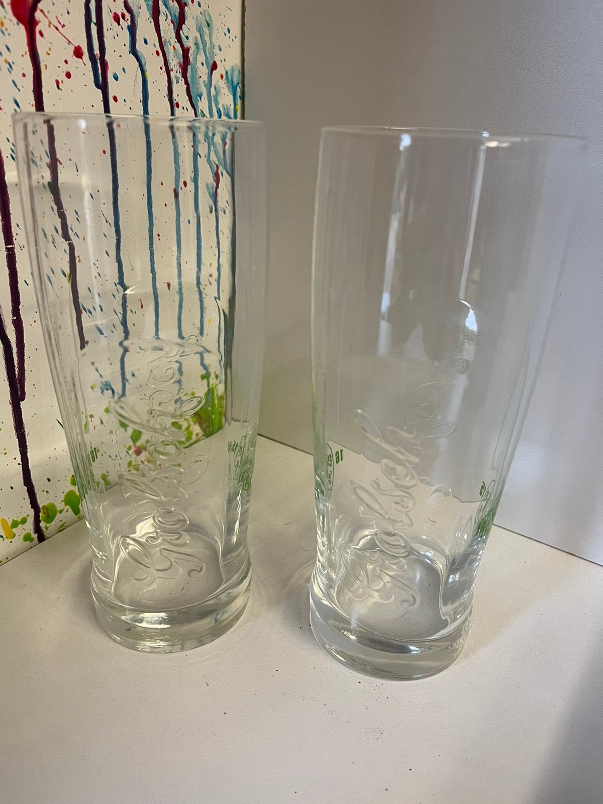 Grolsch bierglazen set van 2 glazen, Ophalen of Verzenden, Nieuw, Glas of Glazen, Grolsch