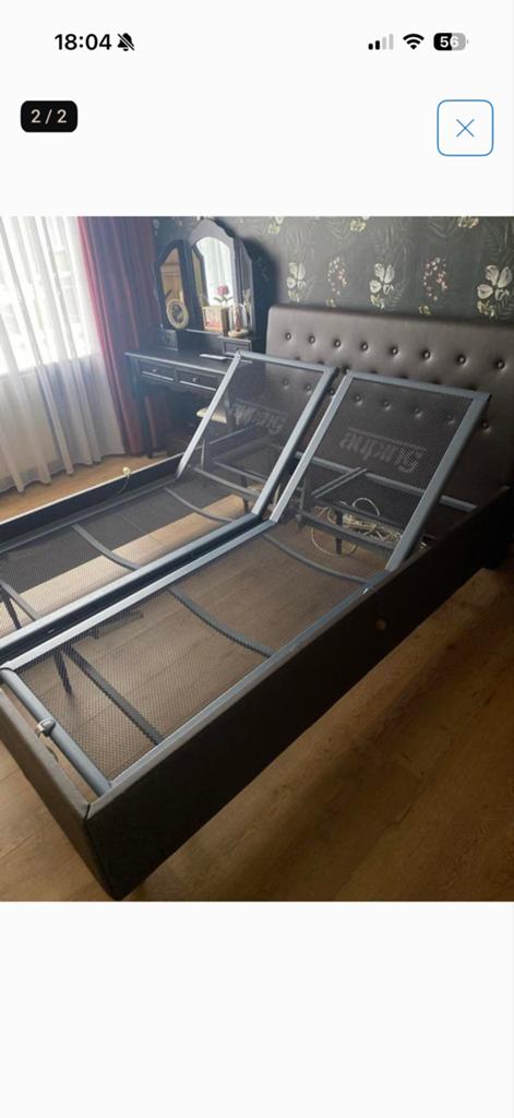 Auping bed, better days! 1.40 * 2.00 incl matrassen, Huis en Inrichting, Slaapkamer | Bedden, Ophalen, Overige materialen, Bruin