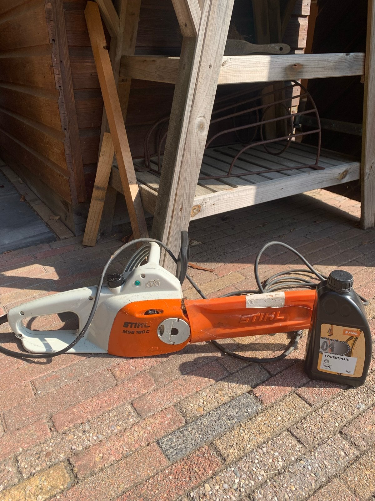 Stihl MSE 180 C elektrische kettingzaag, Doe-het-zelf en Verbouw, Gereedschap | Zaagmachines, Ophalen, Gebruikt, 70 mm of meer