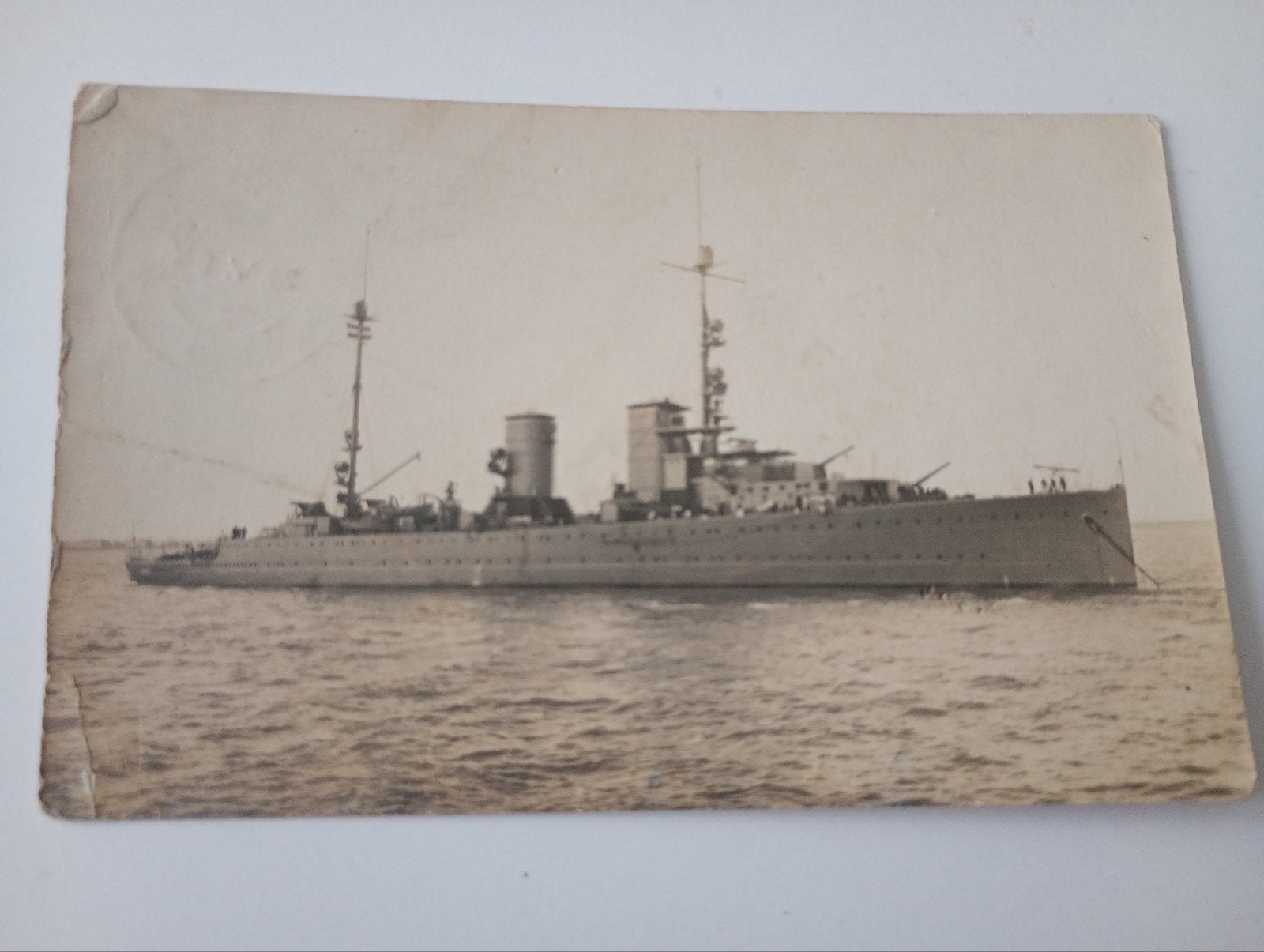 Fotokaart Vlissingen Scheepvaart Militaria Kruiser Java, Ophalen of Verzenden, 1920 tot 1940, Gelopen, Zeeland