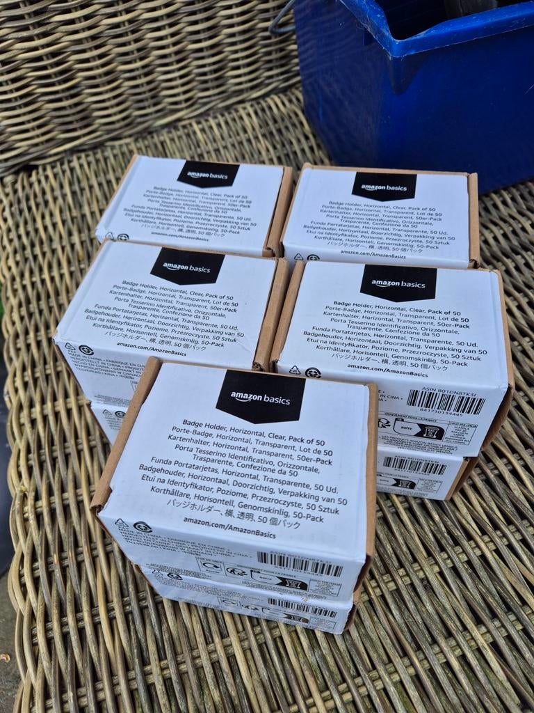 Amazon Basics Badgehouders Horizontaal, 50 stuks, Ophalen of Verzenden