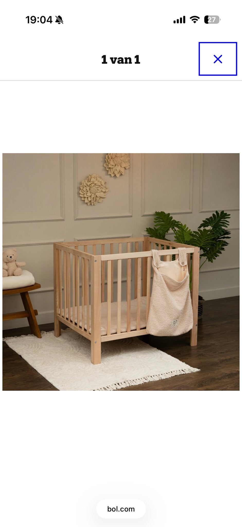 Babybox Cabino Nova Beuken, Ophalen, Gebruikt, Minder dan 140 cm, Minder dan 70 cm