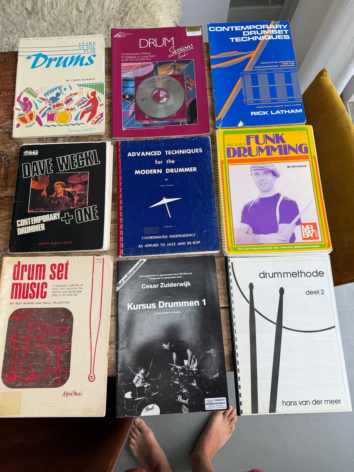 Grote collectie drumboeken en percussie methodes, Ophalen of Verzenden, Gelezen, Instrument