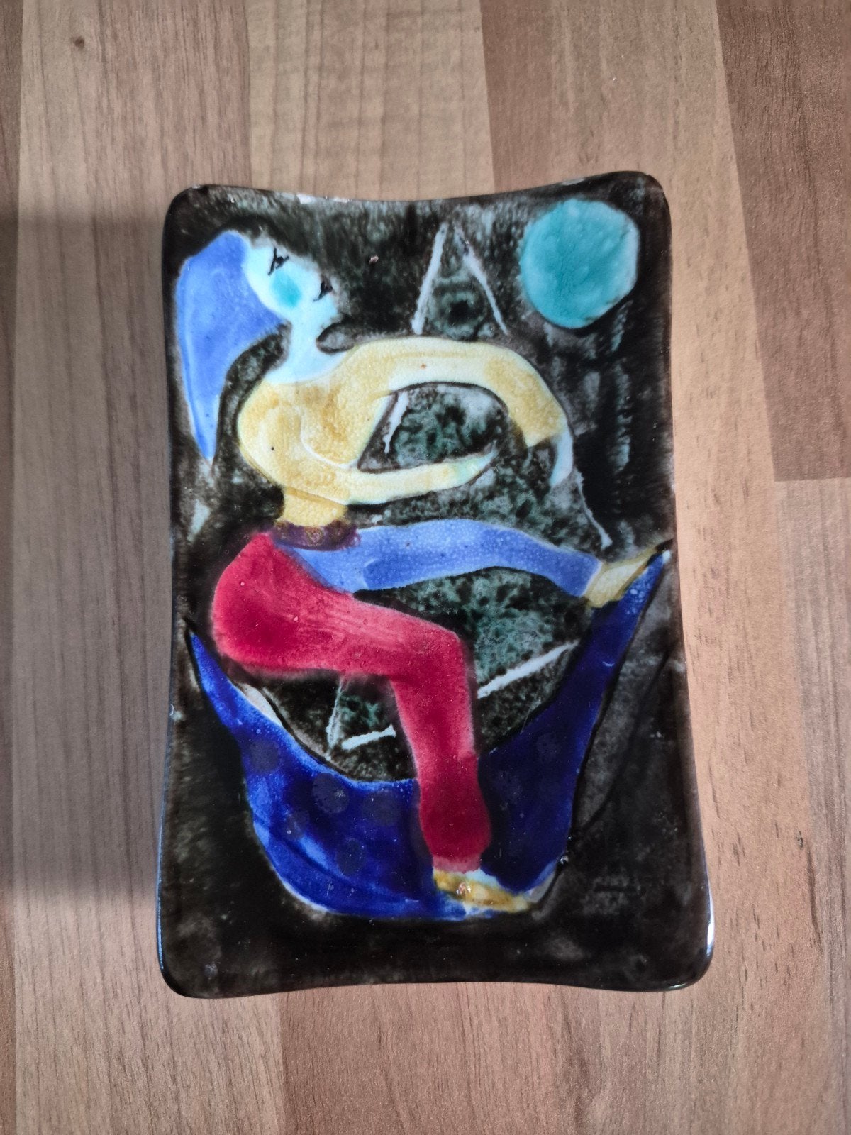 Vintage Schiavon 'A La Palette Venezia' keramische schaal, Ophalen of Verzenden