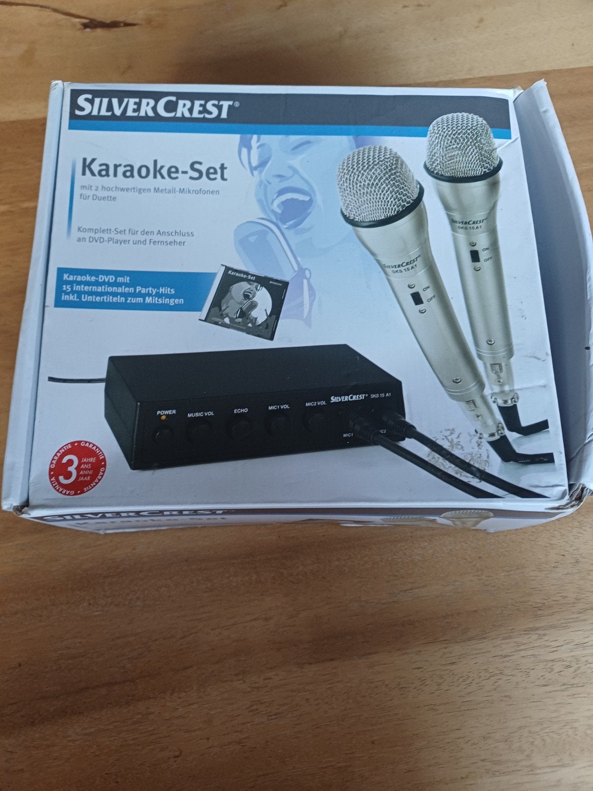 SilverCrest Karaoke-Set met 2 microfoons - Doos beschadigd, Ophalen of Verzenden, Gebruikt, Complete set