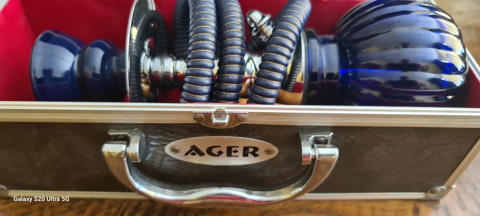 Ager Waterpijp / Shisha met Koffer - Zo goed als nieuw, Ophalen of Verzenden, Zo goed als nieuw, (Water)pijp