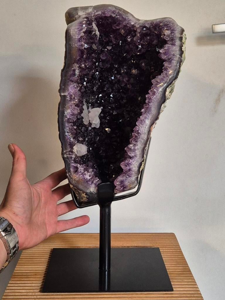 Grote amethist geode op standaard, Ophalen of Verzenden