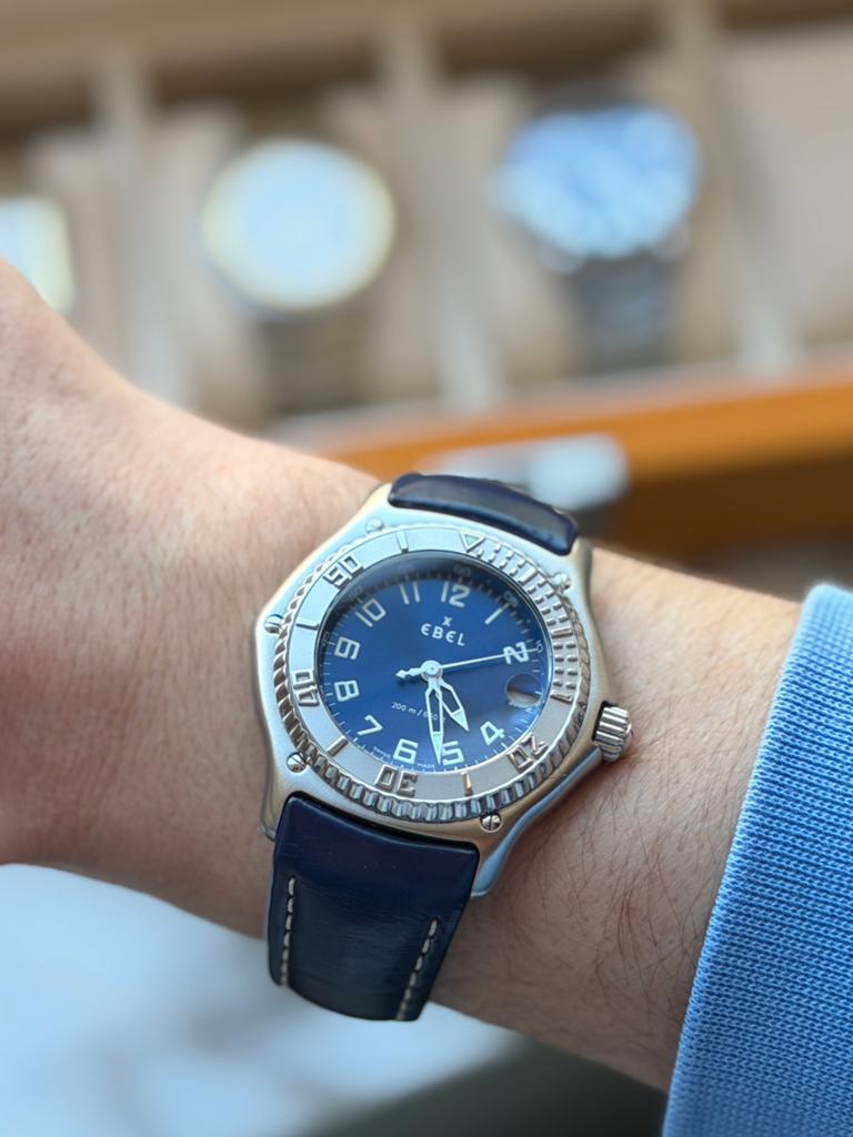 Ebel Discovery blauwe wijzerplaat – 40mm, Ophalen of Verzenden, Nieuw, Staal, Overige merken