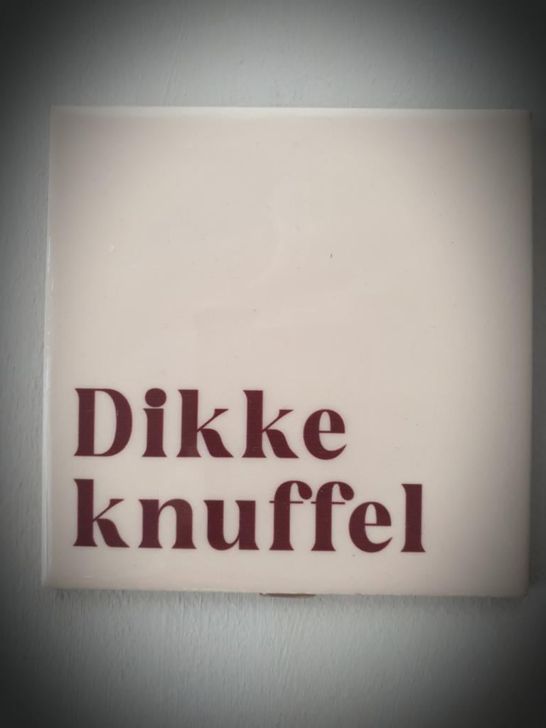 Tekst tegel met spreuk "Dikke knuffel", Ophalen of Verzenden, Nieuw