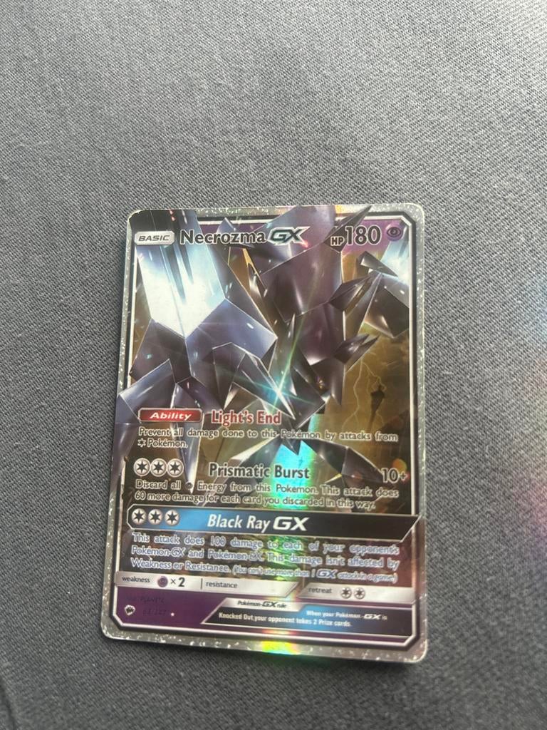 Pokémon Necrozma GX kaart - Zeldzaam en krachtig!, Ophalen of Verzenden, Gebruikt, Losse kaart, Foil