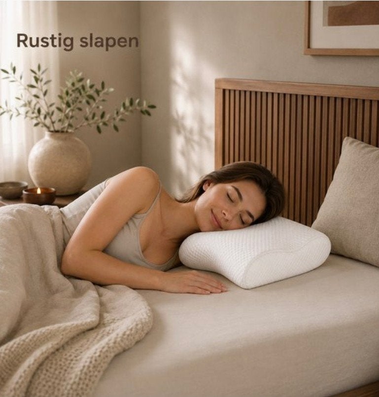 Woonwonder ergonomisch anti snurk kussen nieuw, Eenpersoons, Wit, Nieuw, Ophalen of Verzenden