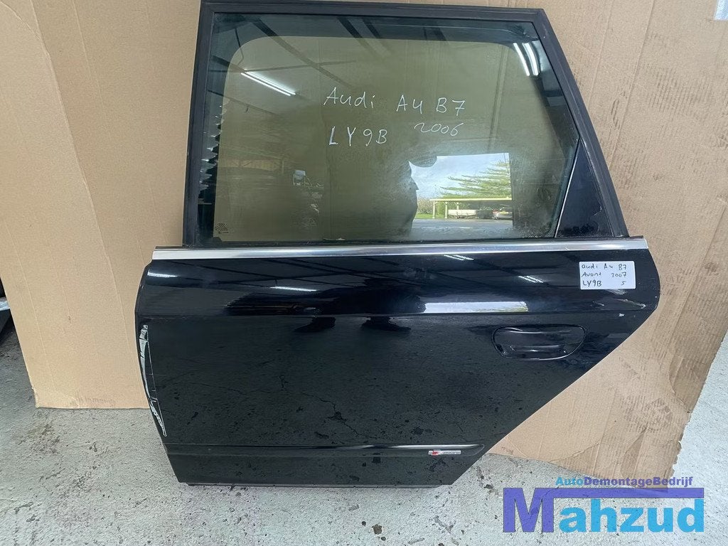 AUDI A4 B7 AVANT Zwart LC9Z Links achter deur portier 04-08, Auto-onderdelen, Carrosserie en Plaatwerk, Gebruikt, Deur, AUDI AG